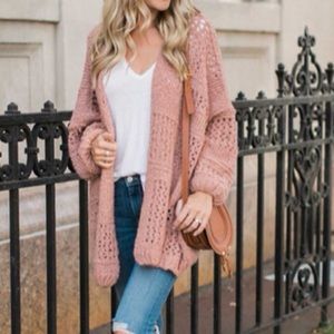 Free People Saturday Morning Blush Cardigan